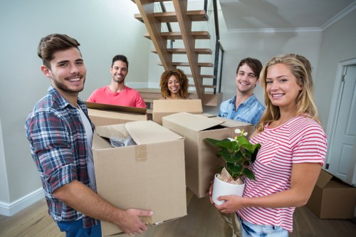 Van and mover helping with a small residential move in Harrow