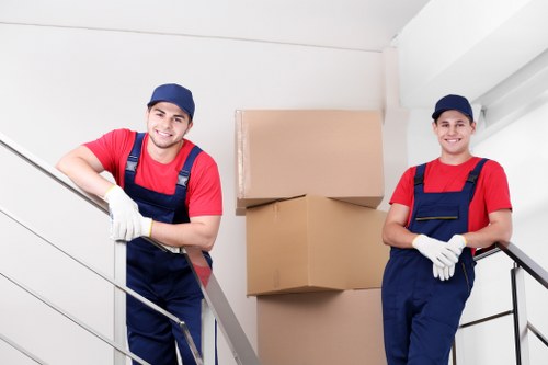 Local moving service handling furniture loading in a Harrow street