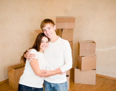 Moving van and boxes prepared for a home move in Harrow