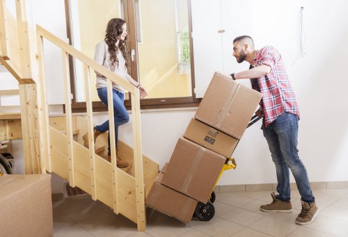 Local moving team planning access for a Harrow property