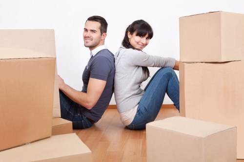 Professional moving van service navigating parking challenges in Harrow