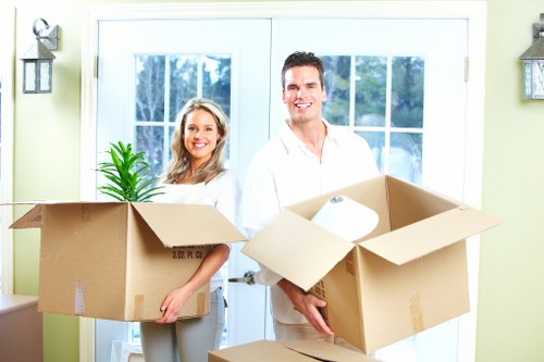 Residential moving day scene in a Harrow neighbourhood