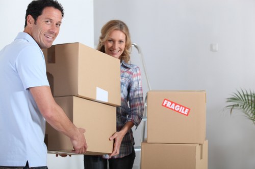 Household items and furniture being loaded for a move in Harrow